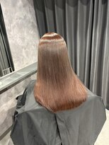 ネームレス 心斎橋(nameless)&nbsp;ピンクブラウン×髪質改善TR 艶ロング 心斎橋ケアブリーチ色