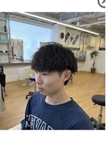 ビカム 名駅EAST(become) 耳上短めの波巻きパーマ×メンズ刈り上げマッシュ