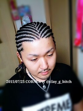 クレイジービッチ(CLAY G BITCH) 【￥800~】仙台コーンロー cornrow 全頭デザインコーンロー