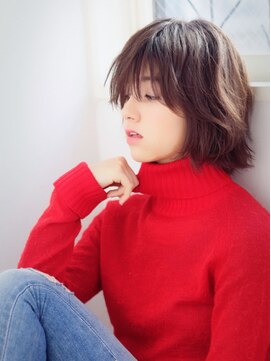 ヘアアンドメイク エジェリ(hair&make egerie) 外国人風うざバング♪ショートボブ3 恵比寿 ダブルカラー