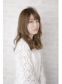 グレージュカラー/シルキーベージュ/斜めバング/銀座/髪質改善