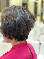 クオリス 上板橋店(QUALIS) 40代50代60代 くせ毛風パーマ/ひし形ツヤ髪大人ショートボブ