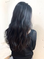 ヘアーワークス ヘルム 渋谷店(HAIR WORKS HELM)&nbsp;[HELM渋谷]ブルーブラックロング