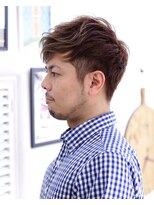 ショウザバーバー(SHOW the Barber)&nbsp;ツーブロ外国人風3Dカラー&パーマstyle/front <SHOW the Barber>