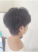マッシュショート×ゆるパーマ