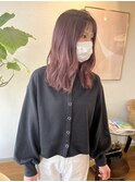 ラベンダー×セミロング