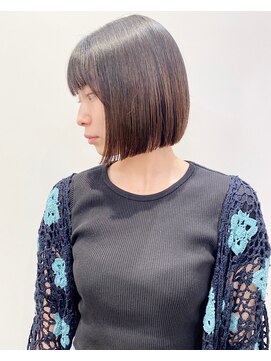 モリオフロムロンドン 松戸店(Morio from London) 【松戸　石山】切りっぱなし顎ラインミニボブぷつっとボブ