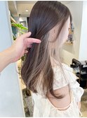 【堀惠】インナーカラーイヤリングカラーシルキーベージュ