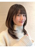 レイヤーカット 小顔レイヤー顔周りレイヤー