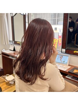 ブロッサム 北浦和店 ピンクブラウンベージュハイライトカラー髪質改善北浦和