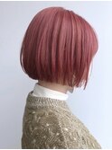 ダブルカラーミルクティーピンクベージュカラーハイトーンカラー