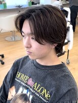 ビカム 名駅(become)&nbsp;【メンズボブ】ニュアンスセンターパートコンマバング毛流れ