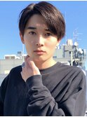 かきあげバング/ニュアンスパーマ