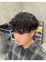 スイッチ(men's SWITCH)&nbsp;波巻きスパイラルパーママッシュツーブロックレイヤーショート