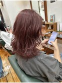 ブリーチなしカラー　チェリーブラウン