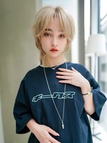 ギークス(GEEKS)&nbsp;【GEEKS渋谷】ショートウルフ/ナチュラルブロンド/春夏ヘア/小顔