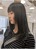 髪質改善カラー　艶カラー　ブラウンカラー　ミディアム