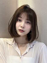 サンド ミュウ 横浜店(sand mieu) ボブディオリーブベージュ髪質改善縮毛矯正フェイスレイヤー