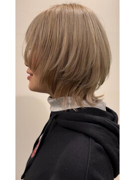 ハロ ハッピーヘアライフ 長居店(Halo happyhairlife) アプリコットオレンジハイライトカラーバレイヤージュ