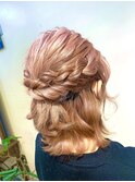 ハーフアップ,ボブ,編み込み,ショート【草加】