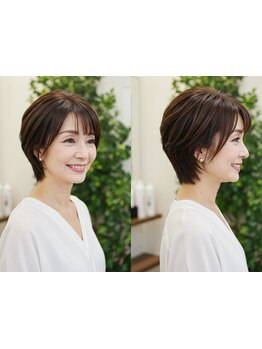 ＜大人女性のショートスタイル＞清潔感のある大人のショートで、毎朝のスタイリングが驚くほど楽に♪