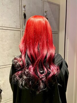 ヘアリゾート粋 新宿三丁目本店 デザインカラー/インナーカラー/ビビットピンク