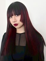 アイティーバイアルバム 松戸店(IT by ALBUM)&nbsp;デザインカラー顔周りレイヤーダブルカラー前髪カット_ba560591