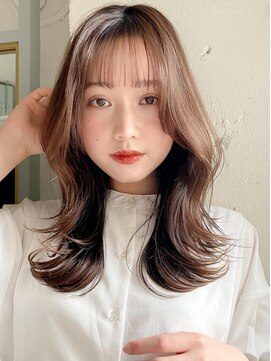 レア 表参道(L'ea) 黒髪クラゲヘアーオリーブグレー小顔ココアベージュ