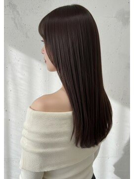 Lunohair髪質改善/縮毛矯正/白髪染め/トリートメント/レイヤー【4/1OPEN（予定）】 20代30代40代髪質改善×上品なダークブラウンでしっとり美髪