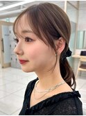 新杉田レイヤーカット韓国ダブルカラー顔周り前髪カットボブ