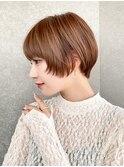 ハンサムショート/丸みショートボブ/20代30代40代50代/顔周り