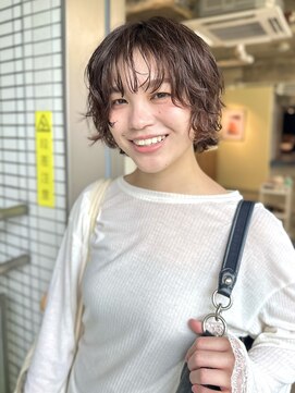 ロジェ(loje) 20代30代40代 ナチュラルショートボブ/ミルクブラウン