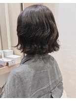 コーエン(cowen)&nbsp;切りっぱなしミニボブふんわりウェーブ似合わせミントカラー50代