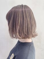 ベージュハイライト_毛先パーマことりベージュ_ba264431