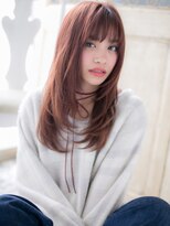 ブルー(BLUE)&nbsp;*CUORE水戸*大人可愛いチェリーピンク♪ワンカール小顔ロングb