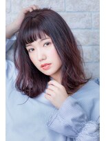 ヘアーアートシフォン 池袋西口店(Hair art chiffon)&nbsp;ハイライト濡れ髪レイヤーミディアムニュアンスカラーシアカラー