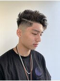 フェード×ニュアンスパーマ×七三分け