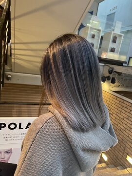 ラフ(LAFF) #黒髪#ボブルフ#ネビージュ#小顔#ワンレン