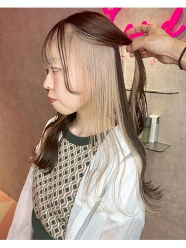 ロンドヴァリー 渋谷店(Lond vallee) インナーカラーホワイトベージュ!ロング!