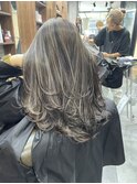 #バレイヤージュ#グレージュカラー#ボブウルフ#ココアベージュ