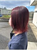 外ハネ×暖色カラー