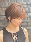 30代40代大人女性/前髪ありショートボブ/ショートヘア/髪質改善