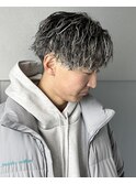 マッシュパーマ ツイスパ ホワイトメッシュ メッシュ 新宿東口
