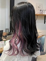 インナーカラーイヤリングカラーダブルカラーベージュカラー韓国