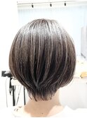 丸みショートボブ/ハイライト/大人ショート/マッシュショート