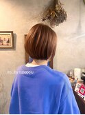 【脱白髪染め】オレンジベージュで垢抜けカラー◎