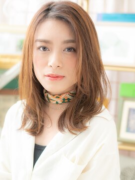 カバーヘア ブリス 志木南口駅前店(COVER HAIR bliss) かきあげバング外国人風小顔レイヤーカットh4志木20代30代40代