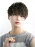 ツーブロックあり無造作ラウンドマッシュ【緩めシャープパーマ】