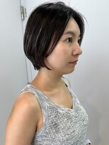 トレヘアー 京都 烏丸(tRe hair)&nbsp;丸みショートボブ　グランマッシュ　デザインカラー