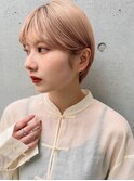 耳掛け小顔ショート【20代/イルミナカラー/縮毛矯正/髪質改善】